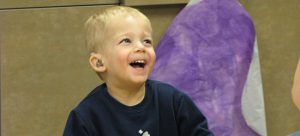 A young client with hearing loss.