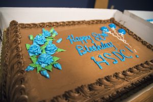 A cake celebrating HSDC's 80th Birthday.